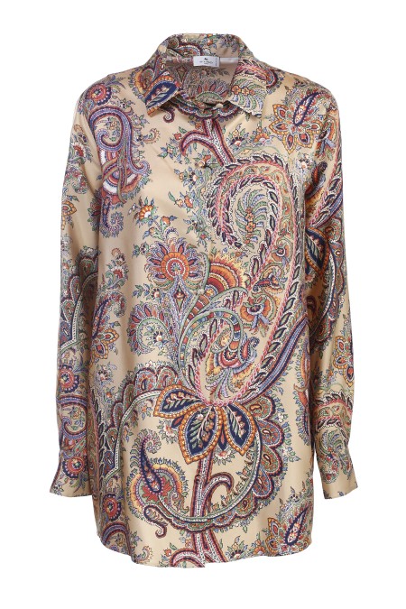 Shop ETRO  Camicia: Etro camicia in seta impreziosita da una stampa Paisley all over.
Regular fit.
Colletto a punta.
Chiusura con bottoni.
Polsini con bottone singolo.
Composizione: 100% Seta.
Fabbricato in Italia.. 12400 5107-0800